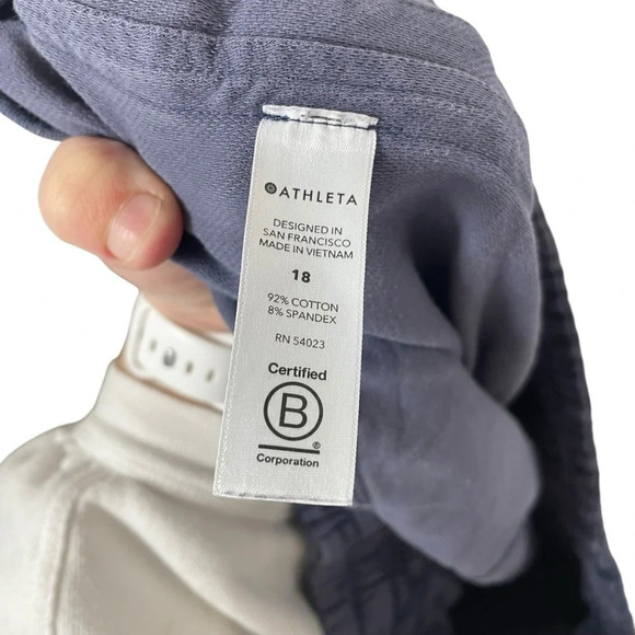 Athleta Farallon Printed Joggers in Inversion Medieval Violet Size 18 - Picture 14 of 16